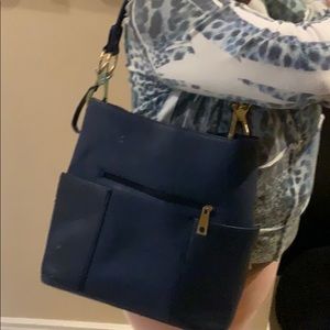 Navy blue shoulder bag
